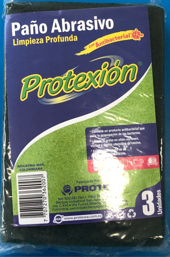 Paño Abrasivo Antibacterial X 3 Unidades Protex