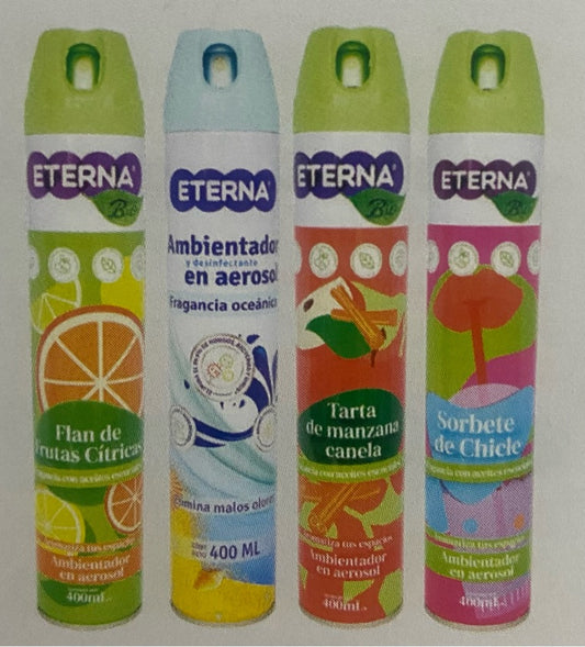 Ambientador Aerosol Aromas Surtidos ( Mza/canela, Chicle Y Oceanica )