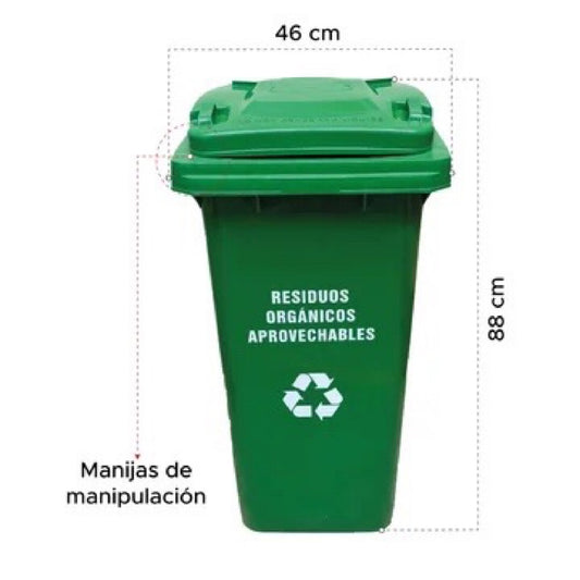 Contenedor 120 LTS verde Triple Clean