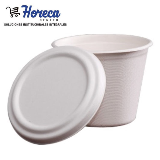 Bowl con tapa en pulpa x 20 Und 16 oz