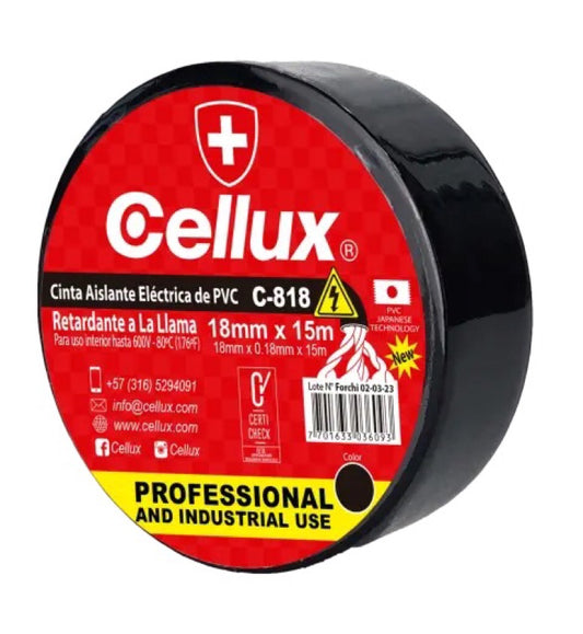 Cinta Aislante Industrial 18MM X 15MTS