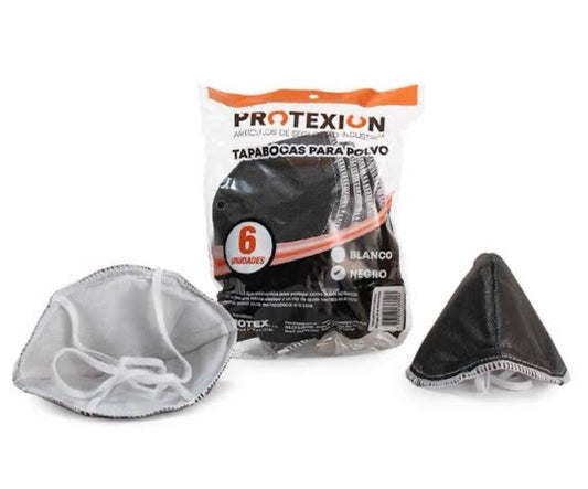 Mascarilla Para Polvo Ind Negro BX6 Unidades