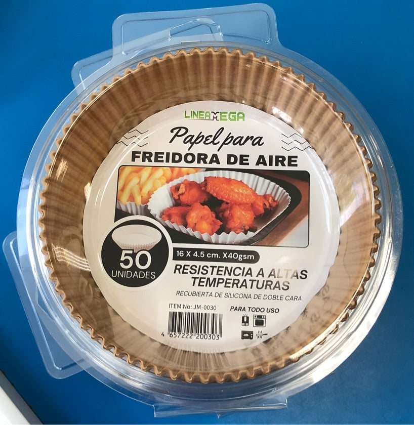 Papel Para Airfryer Redondo X 50 Unidades
