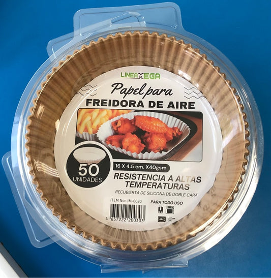 Papel Para Airfryer Redondo X 50 Unidades