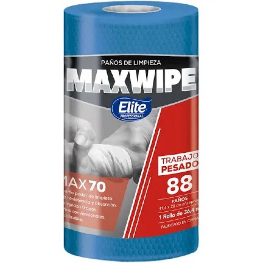 Maxwipe 70 Azul Rollo 88 Paños