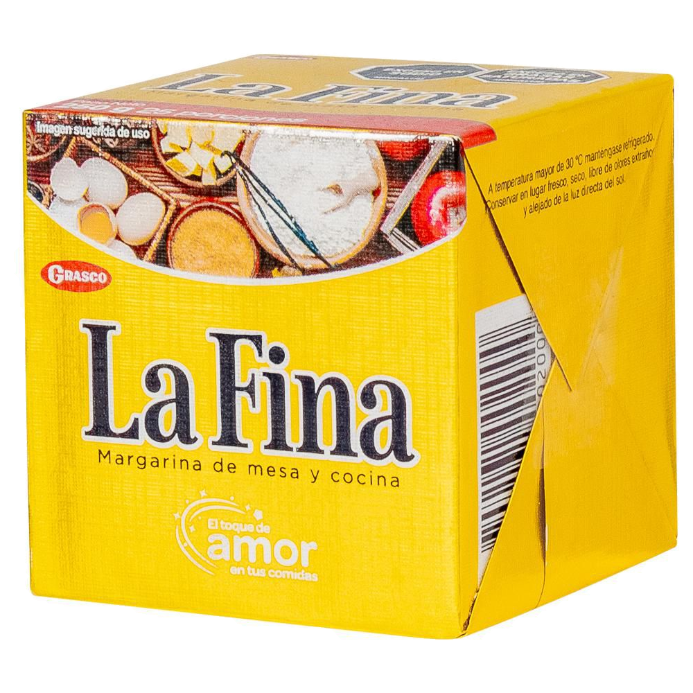 Margarina La Fina presentación 250 gramos para uso profesional