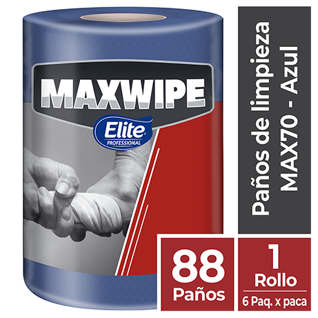 Maxwipe 70 Azul Rollo 88 Paños 40960