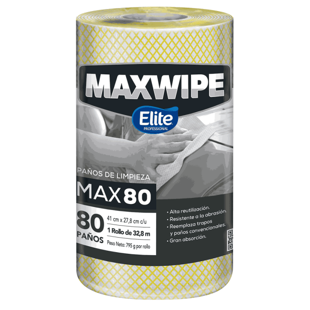 Maxwipe 80 Amarillo x80 Paños