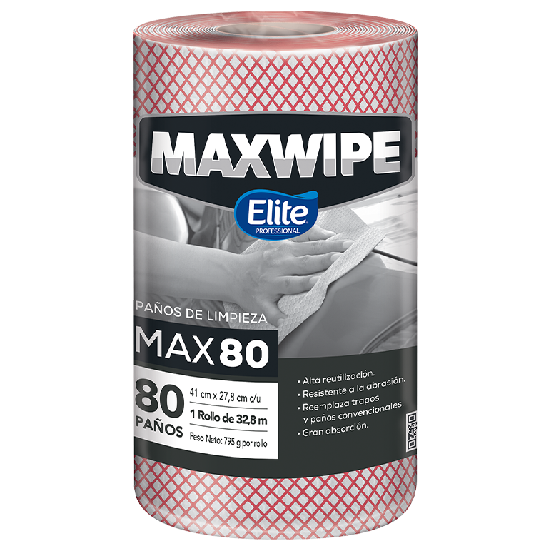 Maxwipe 80 Rojo x80 Paños