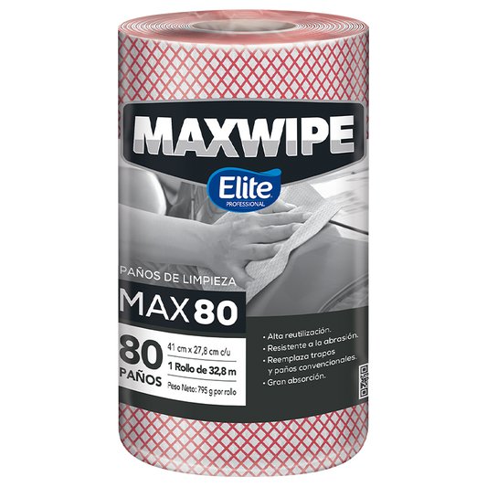 Maxwipe 80 Rojo x80 Paños