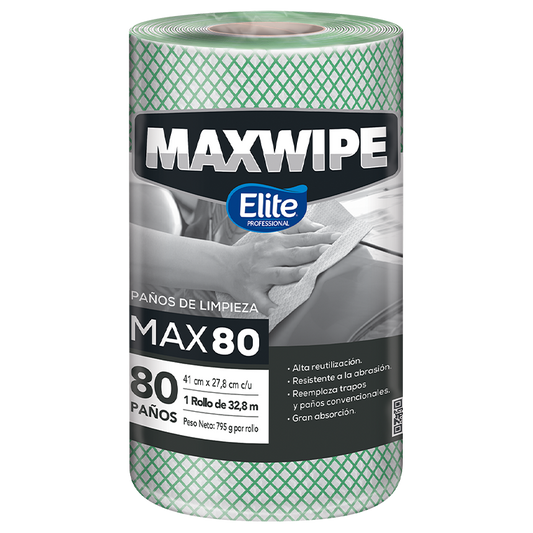 Maxwipe 80 Verde x80 Paños