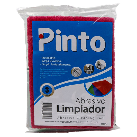 Paño Abrasivo Limpiador Pinto x36 unds