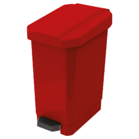 Papelera Pedal/10 L/rojo Riesgo Biolog