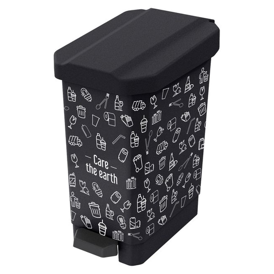 Papelera Pedal 22 L Negro-iml-metalizado