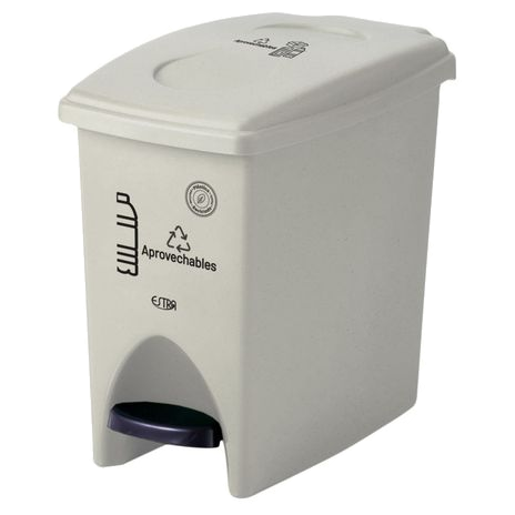 Papelera Pedal M/r 10 lt Blanco Aprov. Recic