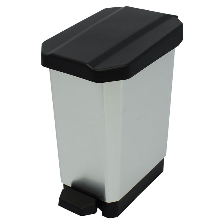 Papelera Pedal M/r 10 lt Negro No Aprov