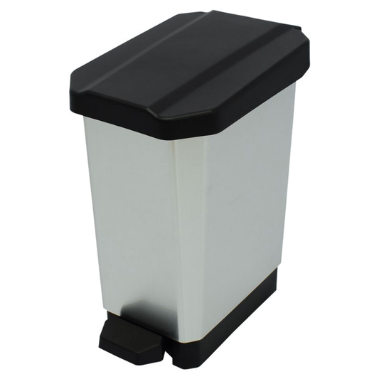Papelera Pedal M/r 10 lt Negro No Aprov