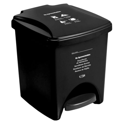 Papelera Pedal Mr 20 L Negro-no Aprovechable R4