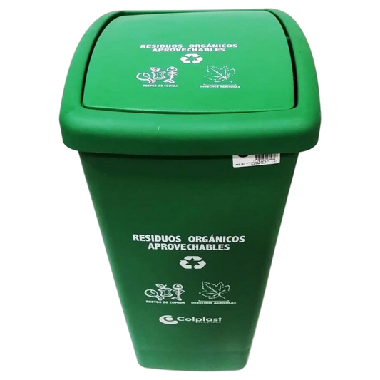 Papelera T/vaiven 55 lt Verde Res/org/aprove