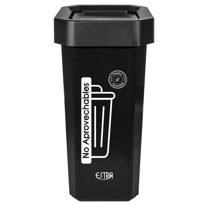 Papelera Vaiven 26 L Negro-iml-metalizado