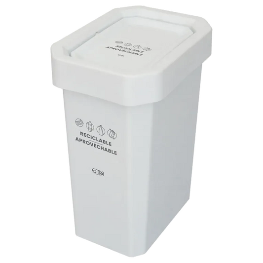 Papelera Vaiven Mr 10 L Blanco Apro Reci