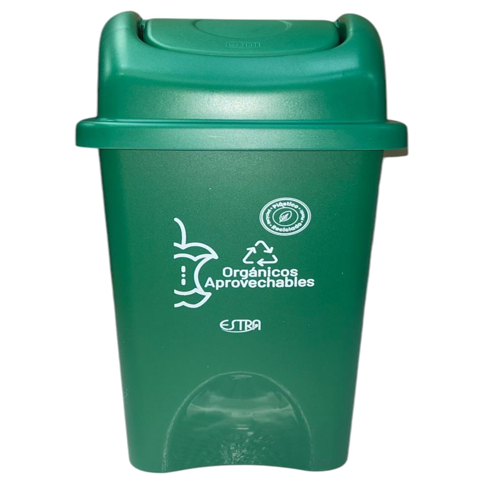 Papelera Vaiven Mr 10 litros color verde para residuos orgánicos