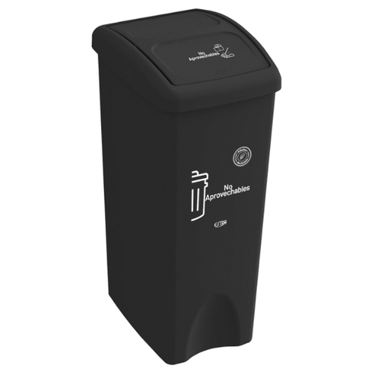 Papelera Vaiven Plana Mr 53 lt Negro No Aprovechable -1048
