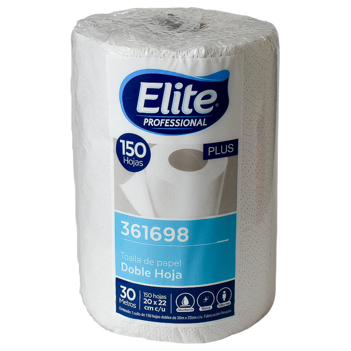 Papel higiénico Elite rollo doble hoja blanco 24.5 metros