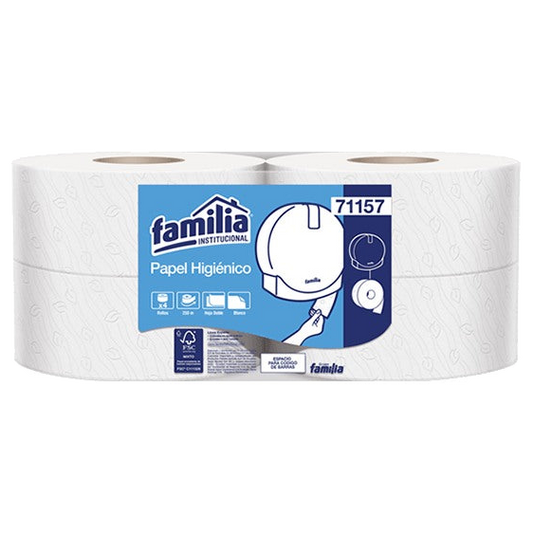Papel Higiénico Jumbo Eco Blanco x 250 mt x 4