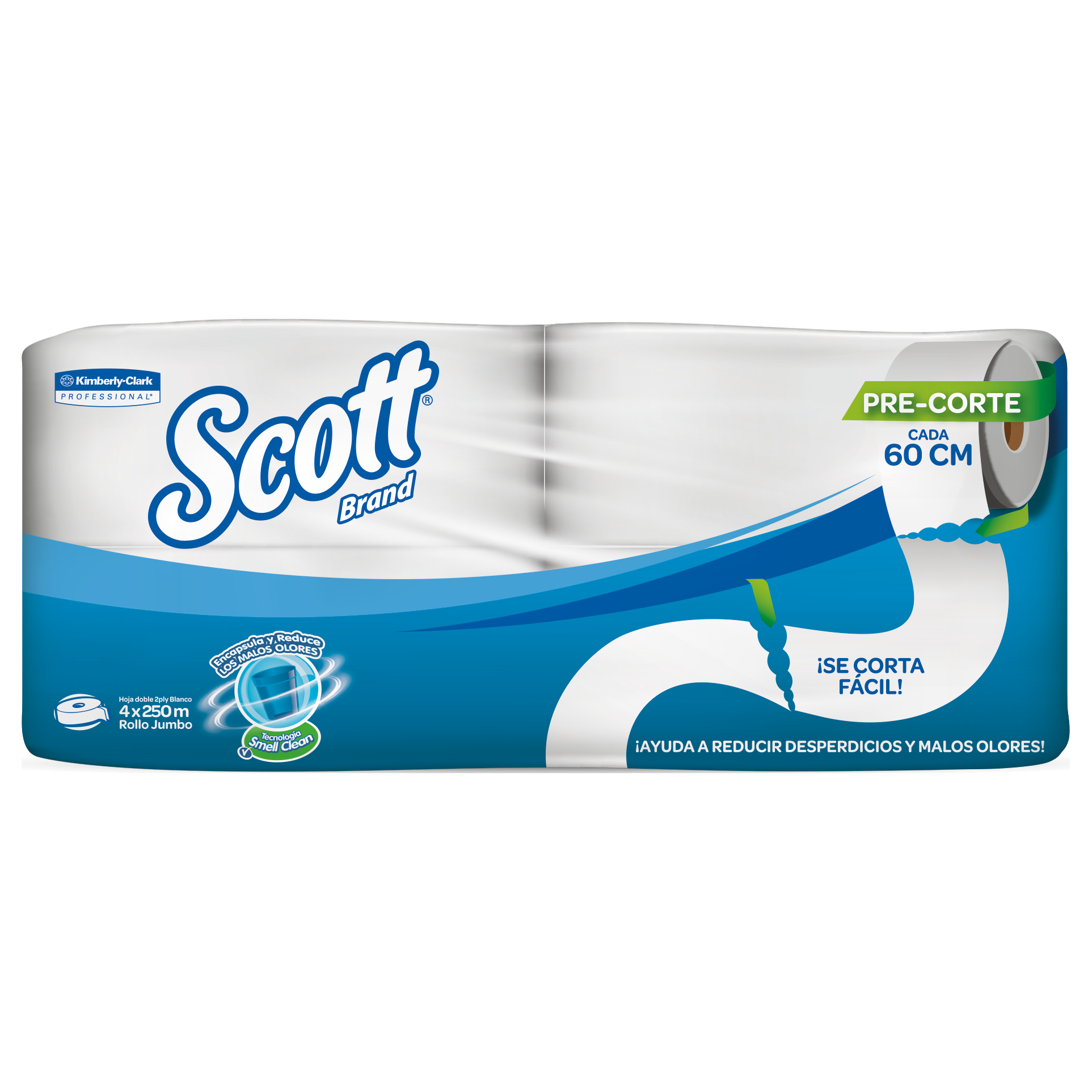 Papel Higiénico Jumbo Scott Doble Hoja 250 mts x 4