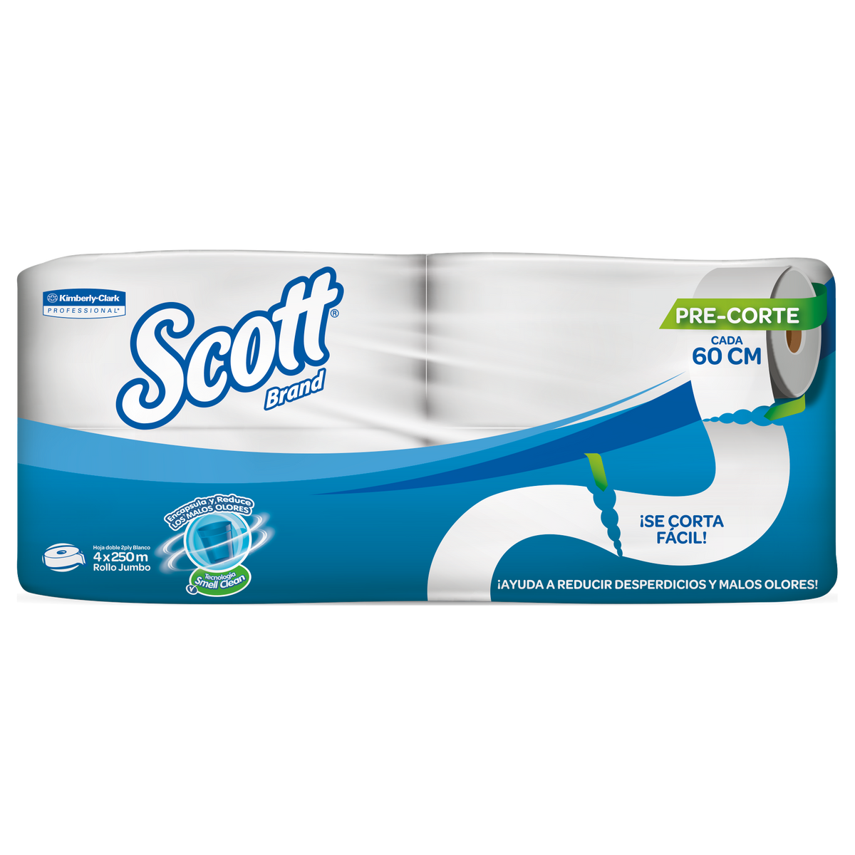 Papel Higiénico Jumbo Scott Doble Hoja 250 mts x 4