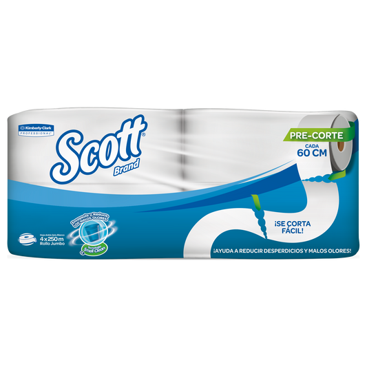 Papel Higiénico Jumbo Scott Doble Hoja 250 mts x 4