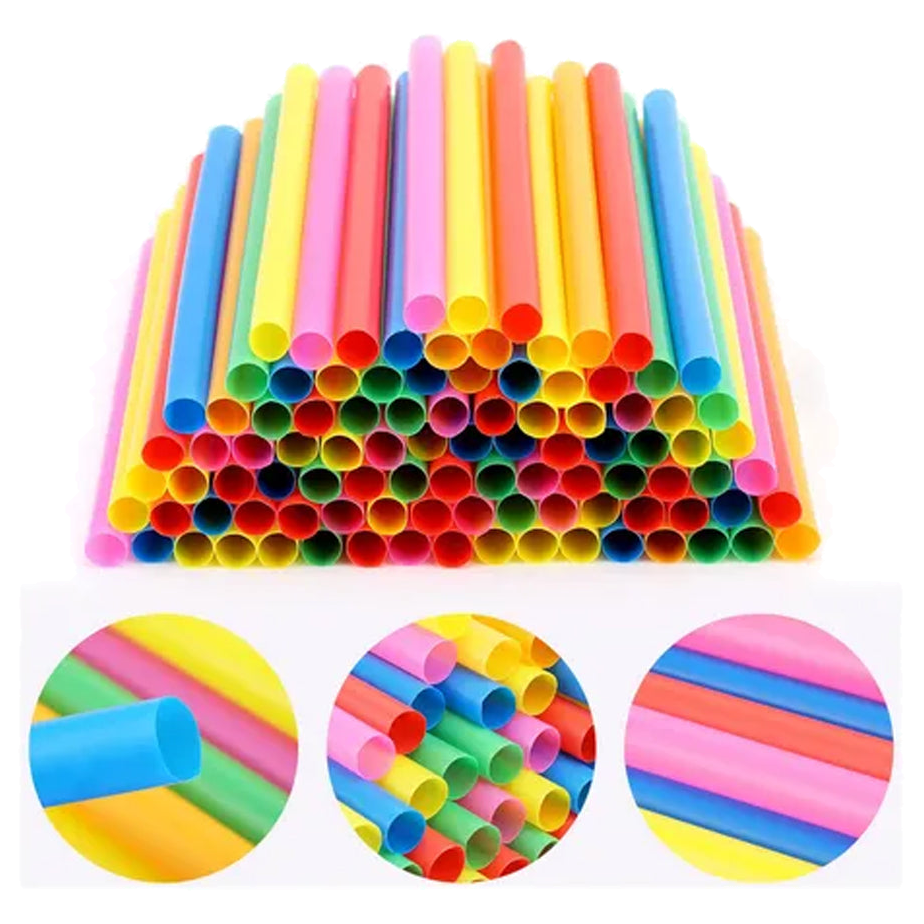 Pitillos jumbo 10mm colores caja x250 unidades desechables