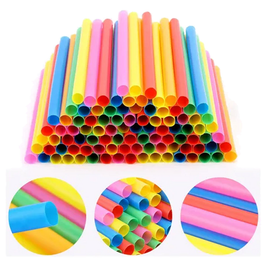 Pitillo Jumbo 10mm Colores x250u