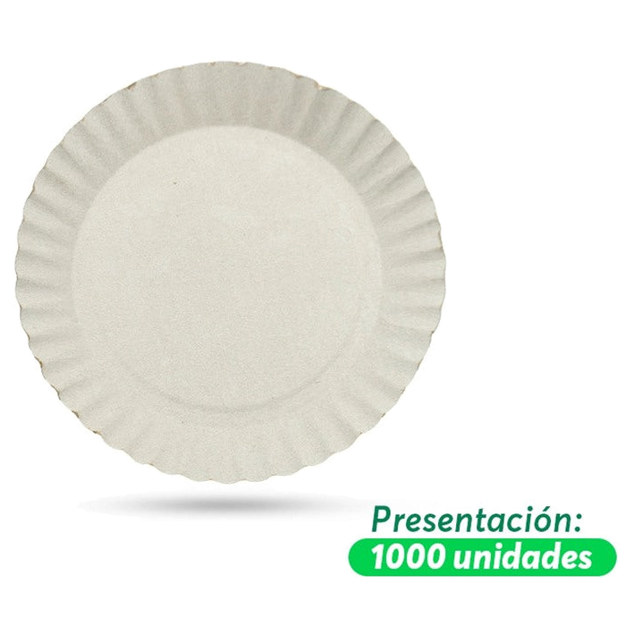 Plato de cartón 9 pulgadas Santa Navidad, empaque caja x8 unidades