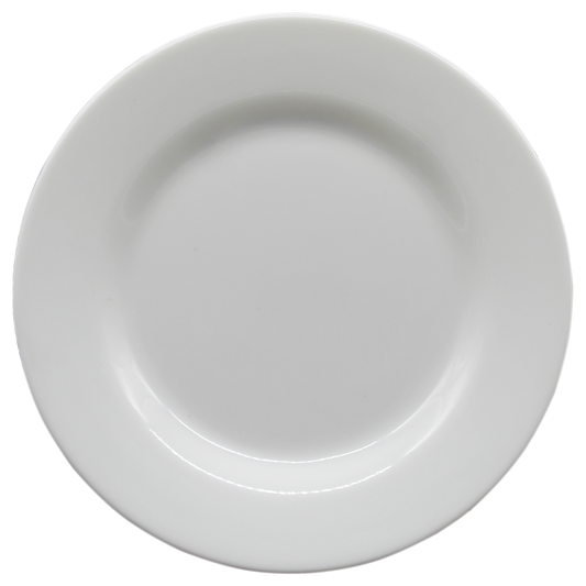 Plato Circular Plano Mediano Blanco 23x23 cm