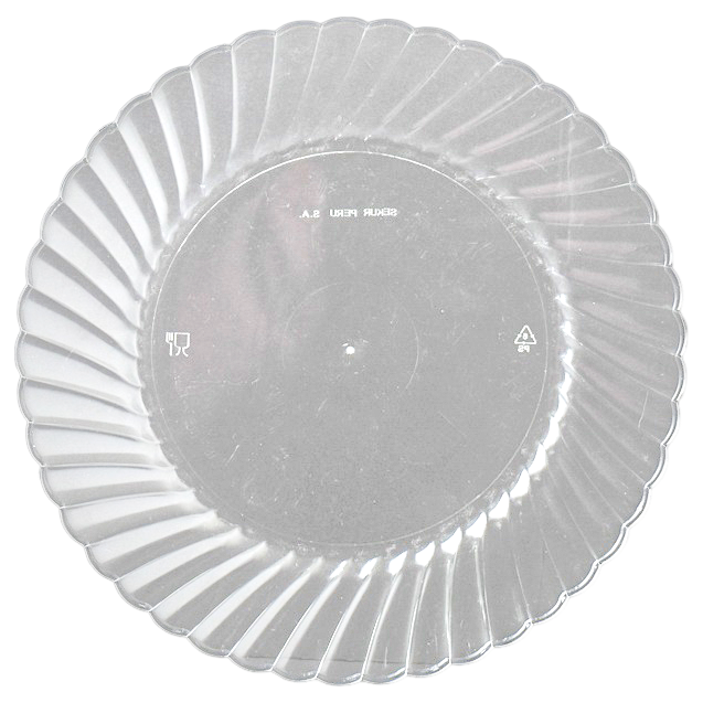 Plato de cristal transparente 16 centímetros para servicio profesional