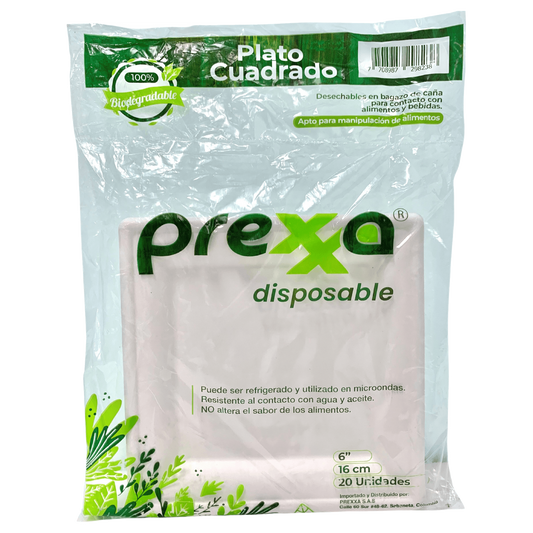 Plato Cuadrado Prexxa 16 cm x20