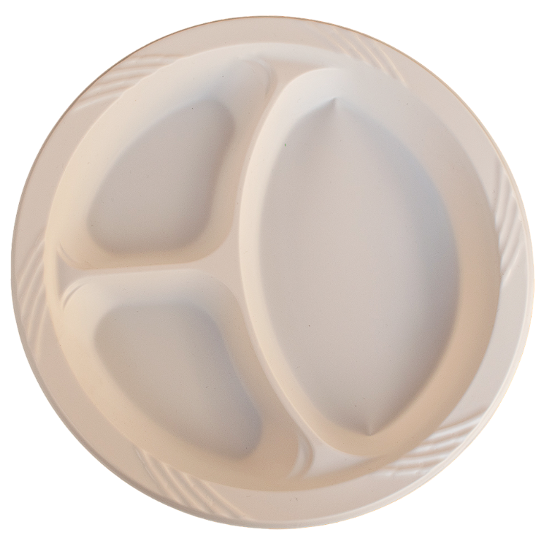 Plato Pulpa Blanco Bio 26 cms