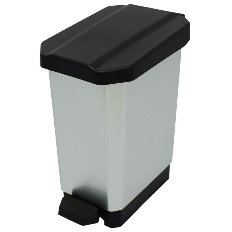 Papelera Pedal M/r 10 lt Negro No Aprov