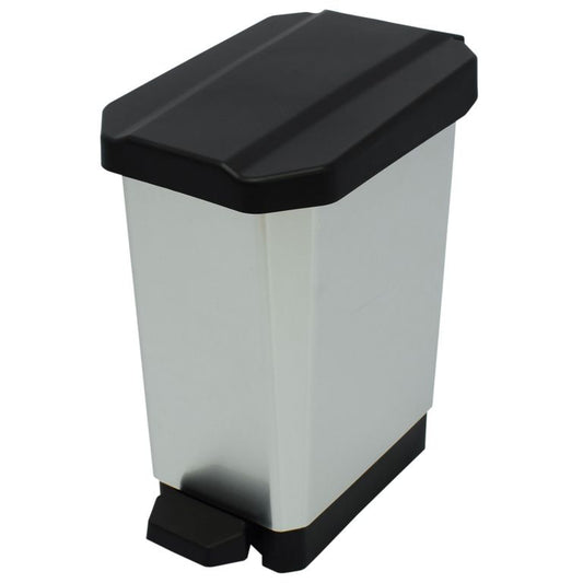 Papelera Pedal M/r 10 lt Negro No Aprov
