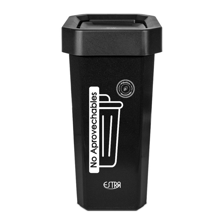 Papelera Vaiven 26 L Negro-iml-metalizado