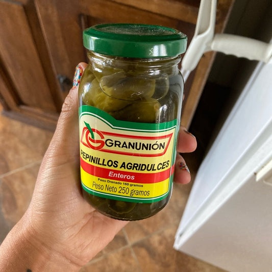 Pepinillo Agridulce Entero Granunion x 250 gr