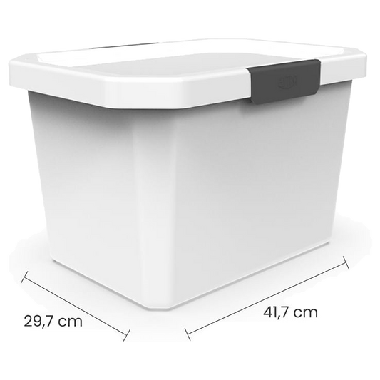 Recipiente con Broches/20 L/blanco/congelacion