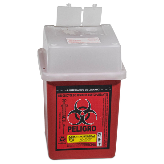 Recipi Residuos Cortopunzantes/2.8 L/rojo