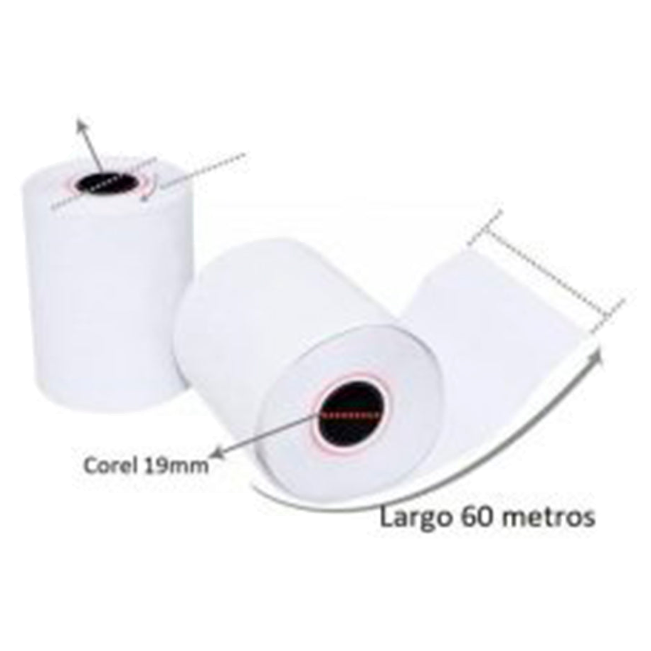 Rollo térmico 80mm x 60 metros para cajas y puntos de venta