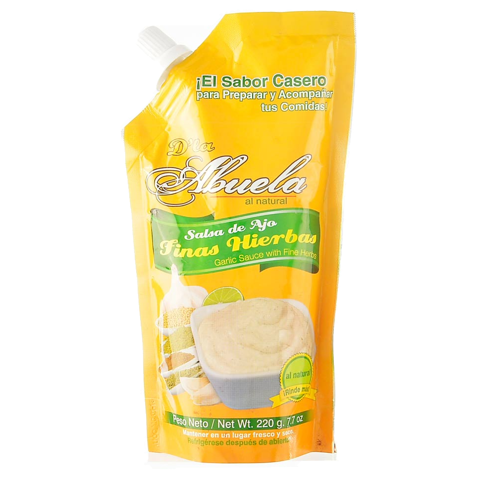 Salsa de Ajo Finas Hierbas la Abuela presentación 220 gramos