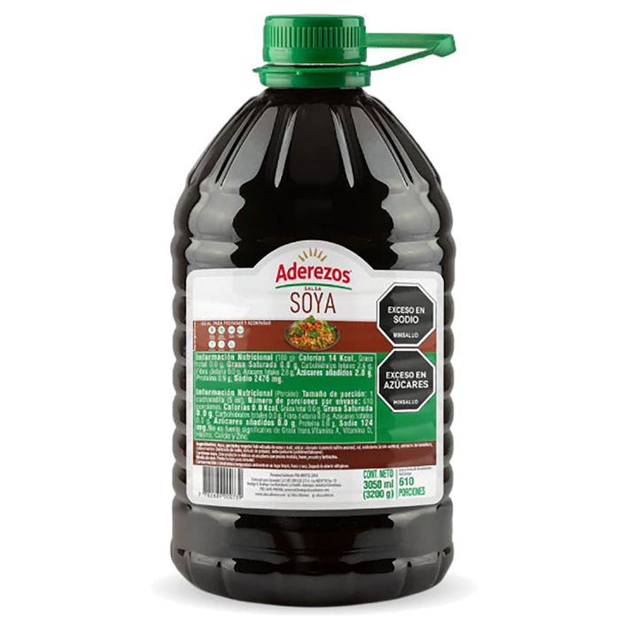 Salsa de Soya Aderezos presentación 3200 gramos caja master