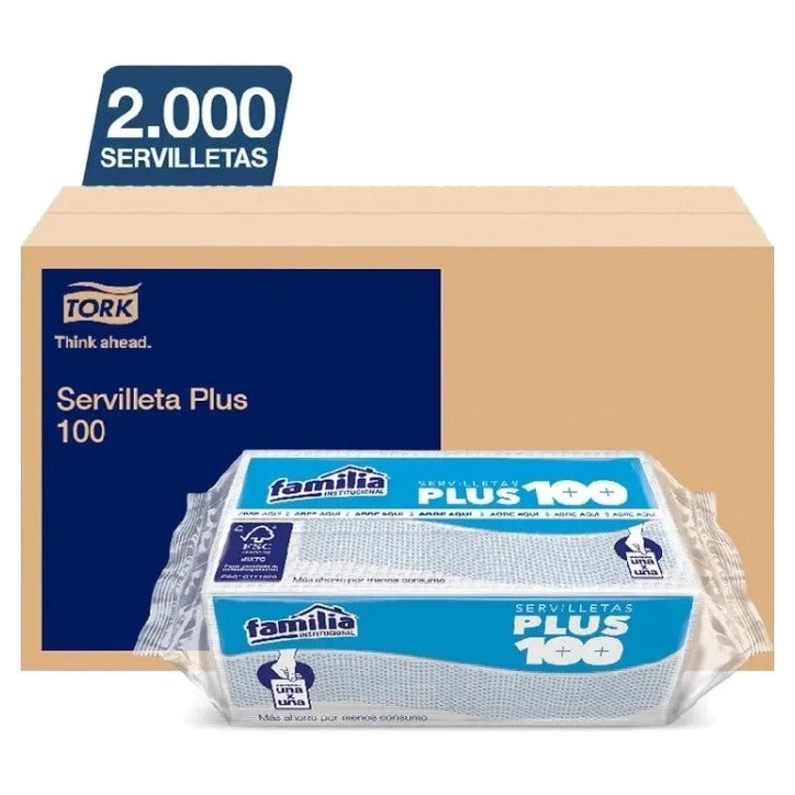Servilleta Plus 100 Tork 72144 R23911 para dispensadores comerciales