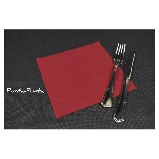 Servilleta Punta Blanca Lazo Roja 40x40